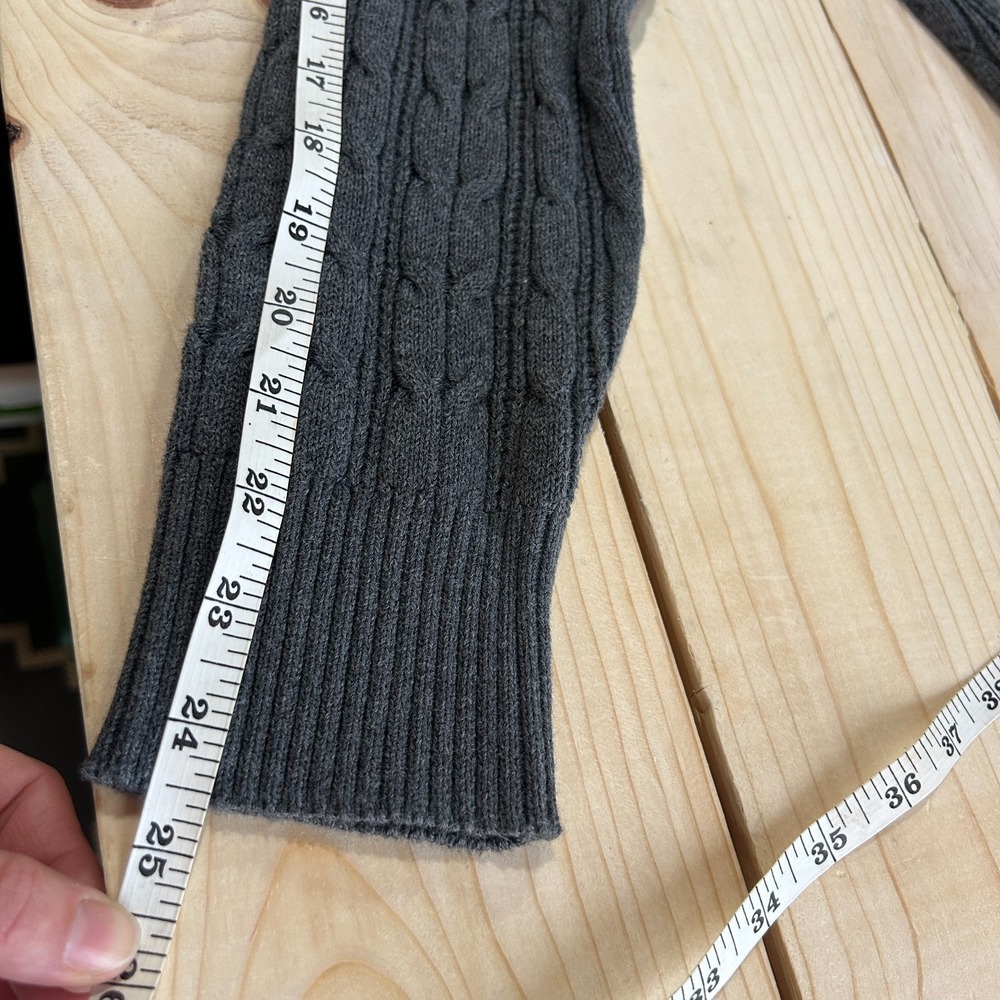 St Johns Bay Women's Cable Knit Turtleneck Sweater Sz XL Gray Fisherman Coastal - Picture 9 of 9